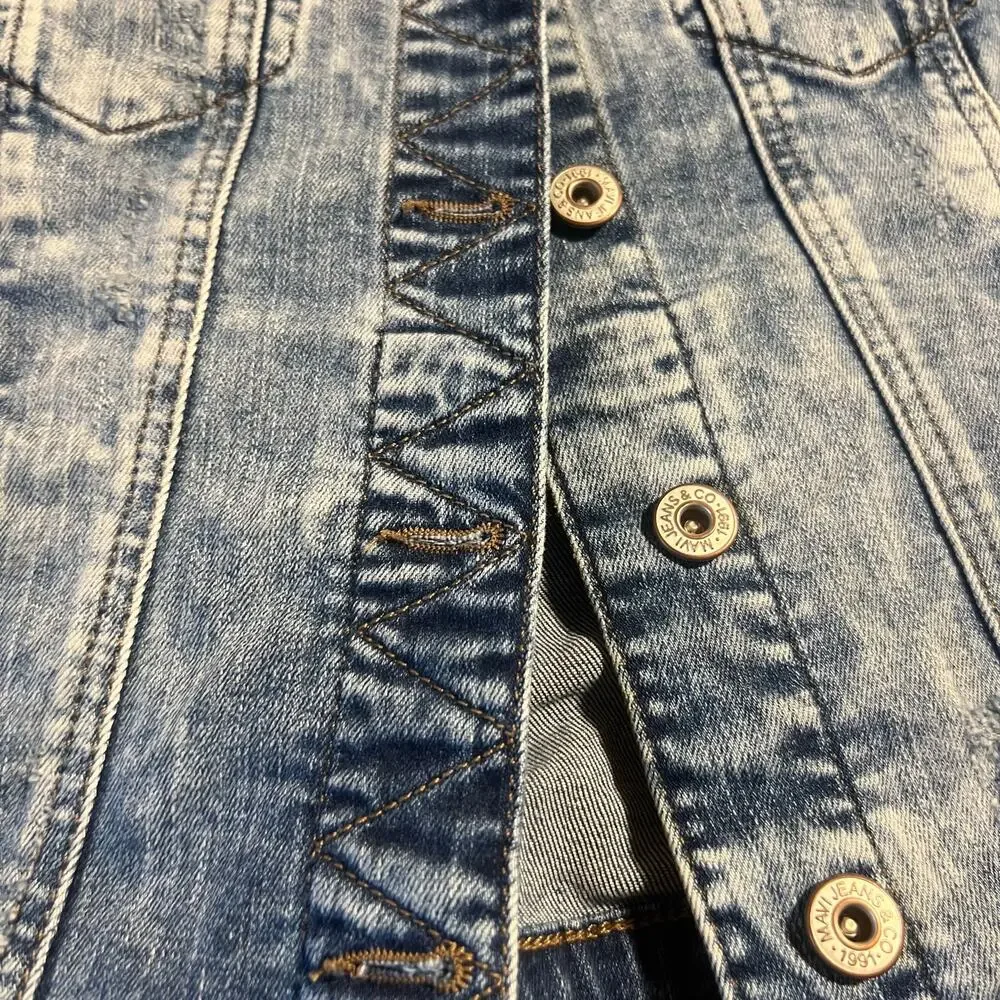 Mavi Jeans Samantha Denim Jean Jacket Women's Size XS Crop Medium-Wash EUC